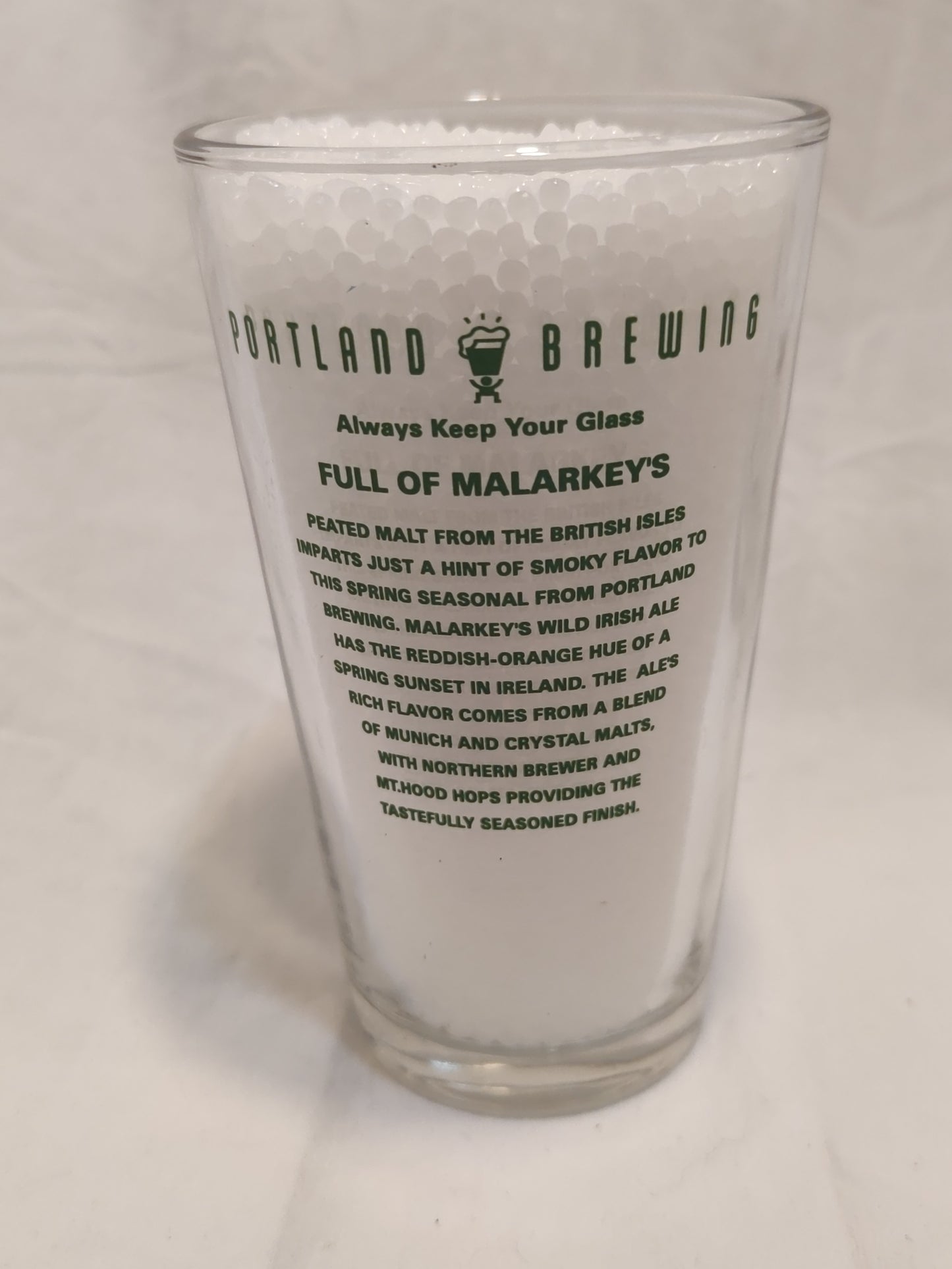 Malarkey's wild Irish Ale - Portland Brewing Pint Glass