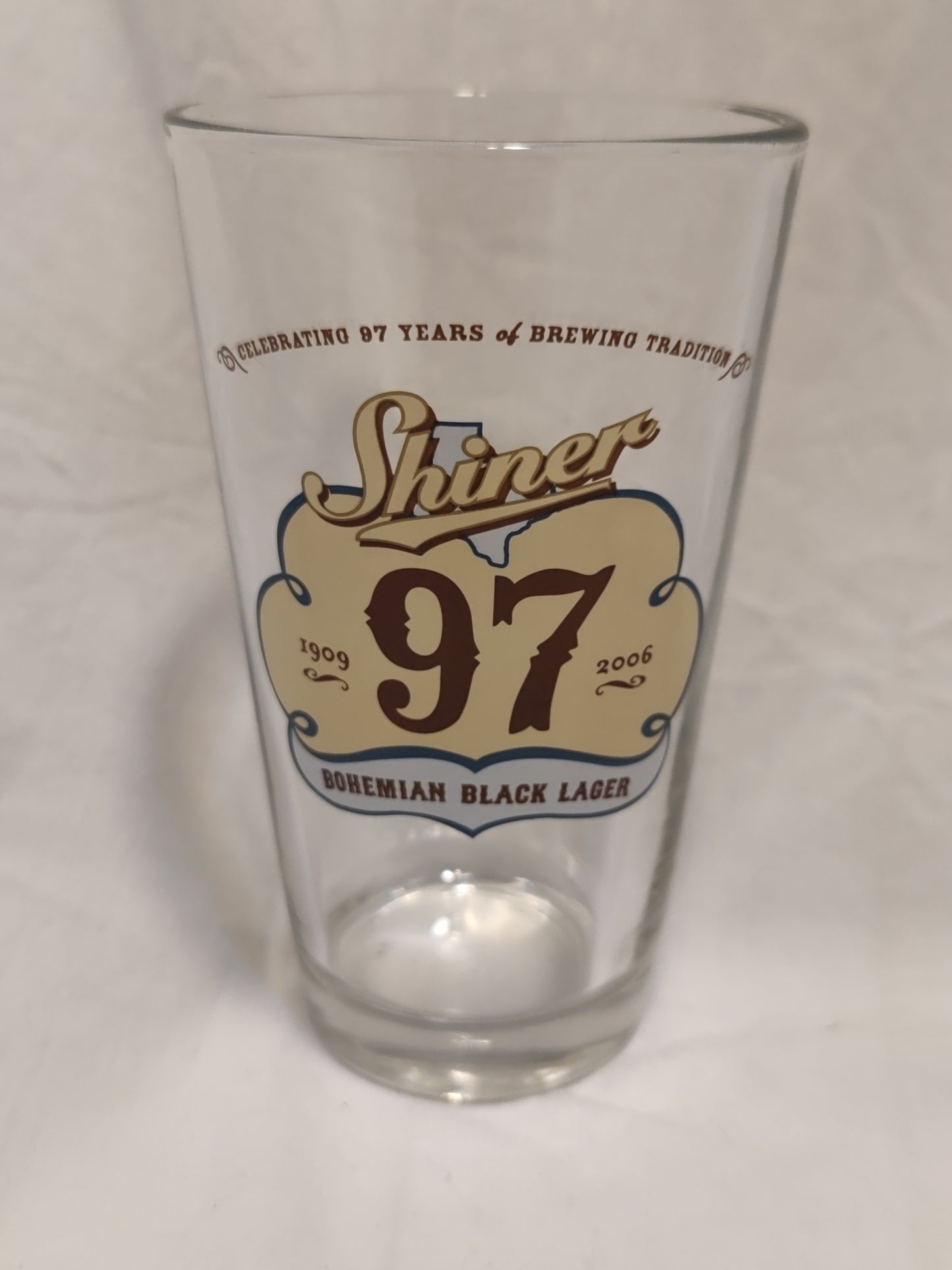 Shiner 97 Bohemian Black Lager Pint Glass