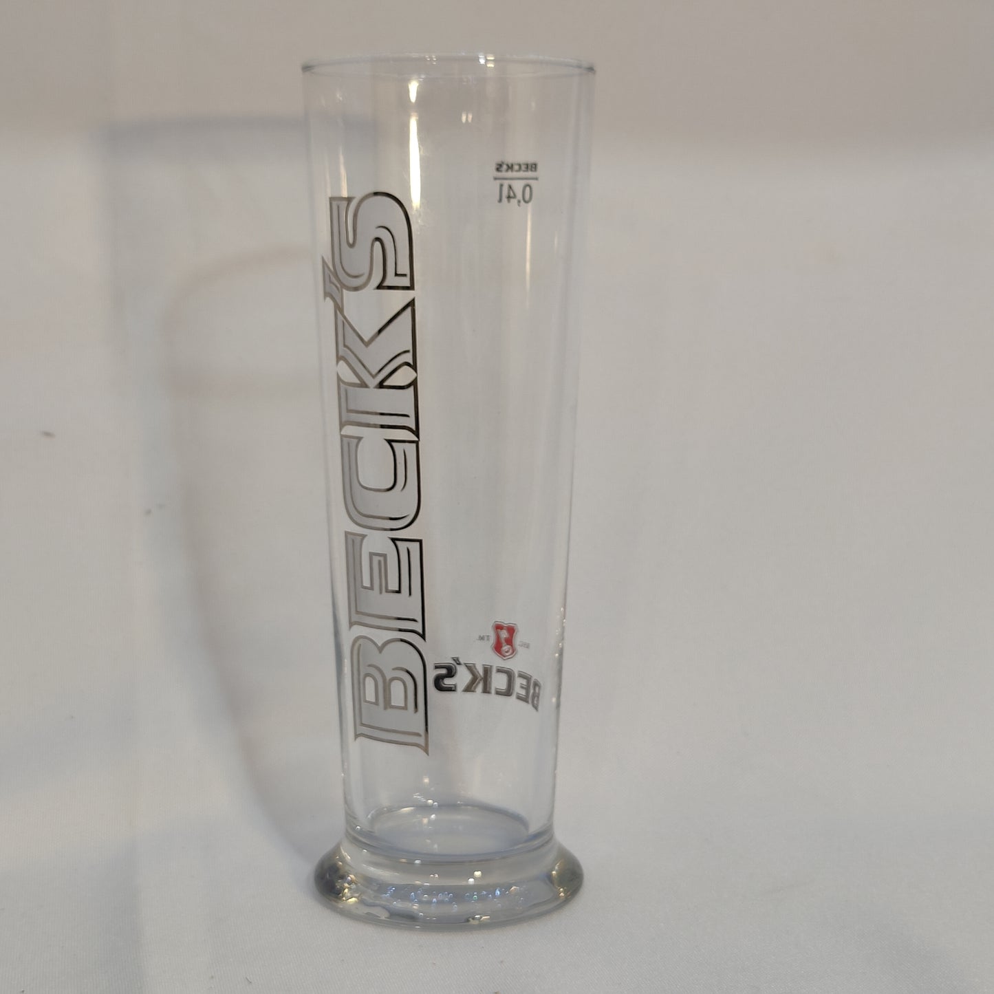 Beck's Beer Tall Pint Glass 16oz.