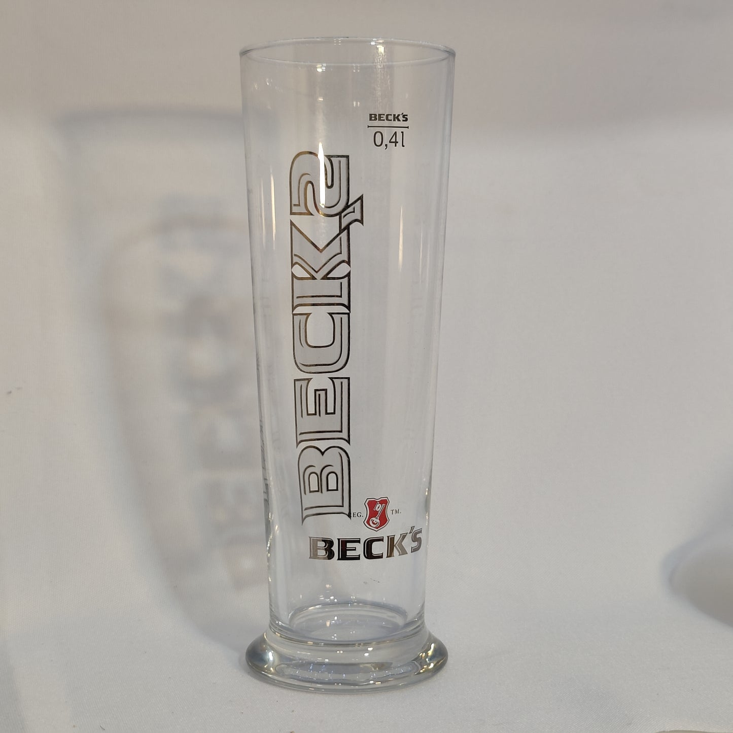 Beck's Beer Tall Pint Glass 16oz.