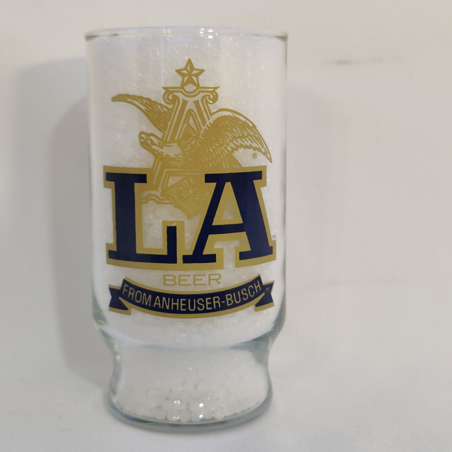 Anheuser-Busch Glass (Blue & Tan)