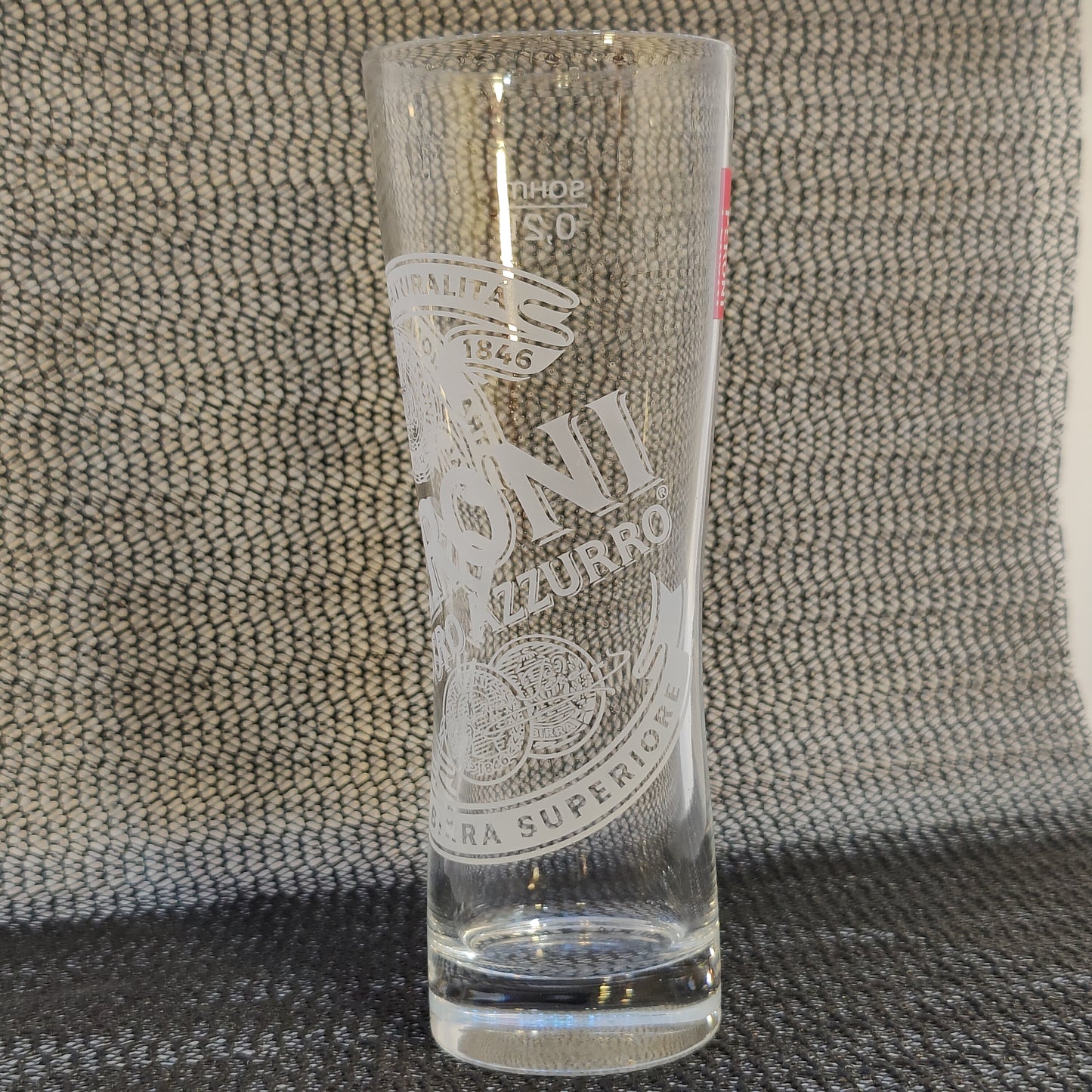 Peroni Nastro Azzurro - Birra Superiore Etched Beer Glass