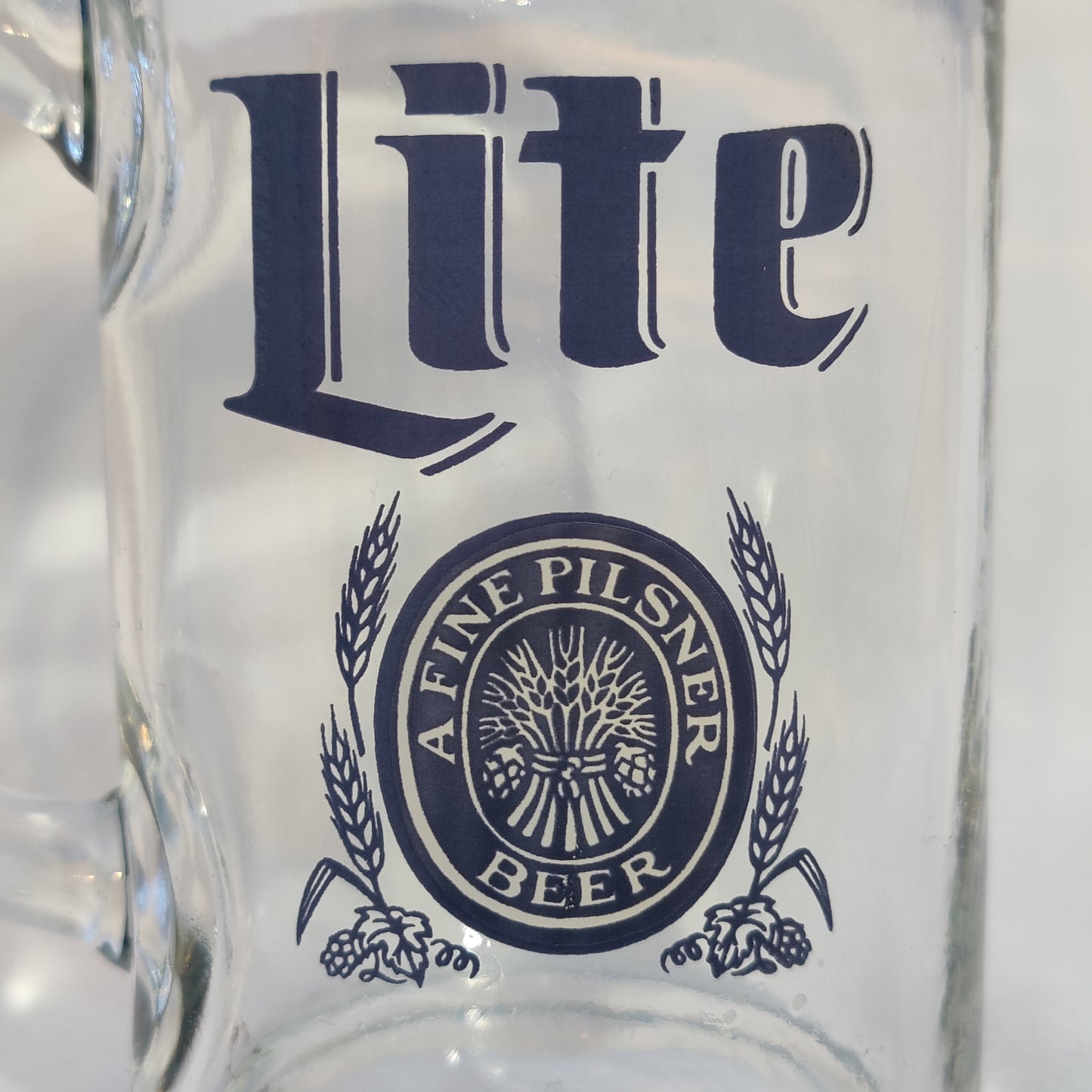 Miller Lite Large Glass Beer Mug / Stein 40oz.