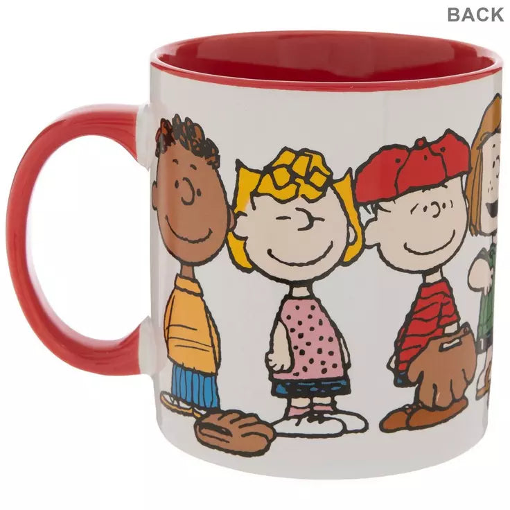 Peanut's cartoon baseball coffee mug