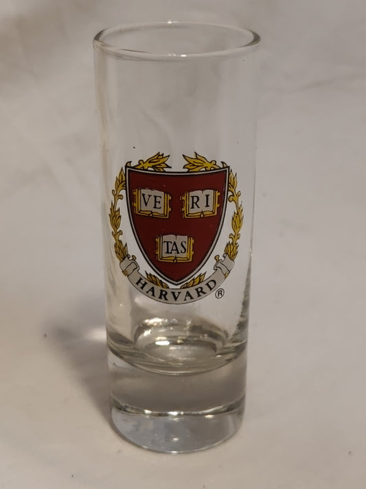 Harvard University tall shot glass