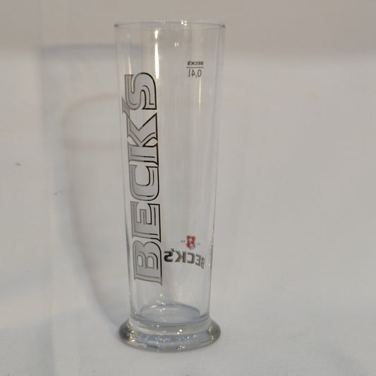 Beck's Beer Tall Pint Glass 16oz.
