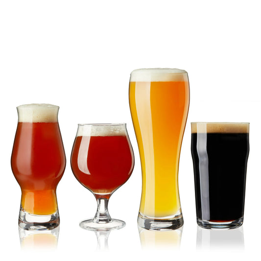 Craft Beer box set (4 Glasses) IPA, Tulip, Weat & Imerial Pint